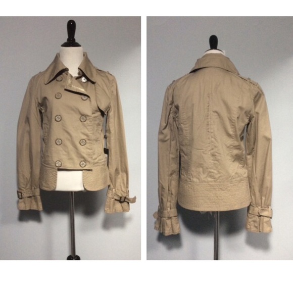 Alpha Lux Urban Outfitters Colette Cropped Trench - Picture 1 of 4